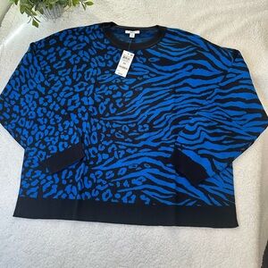 Bar III animal print sweater 2X